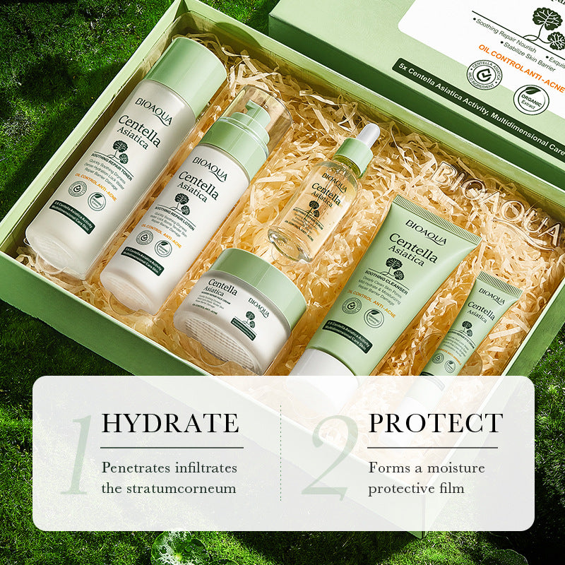 BIOAOUA Centella asiatica soothing and repairing six-piece set Moisturizing skin care product set  wholesale