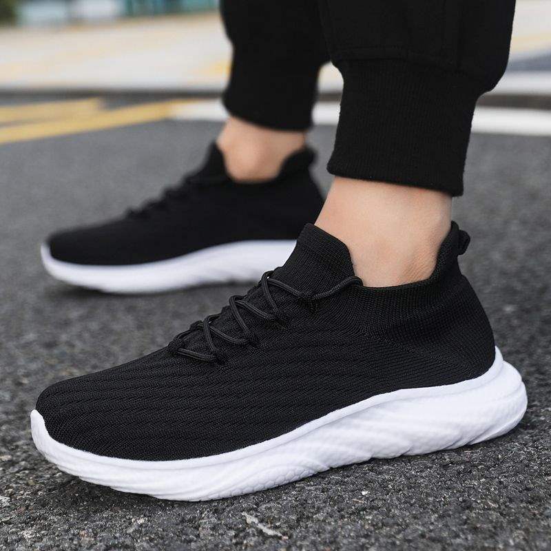 Summer Breathable Sports Versatile Popcorn Flyknit Summer Casual Mesh Sneakers Sports Shoes Student Running Shoes