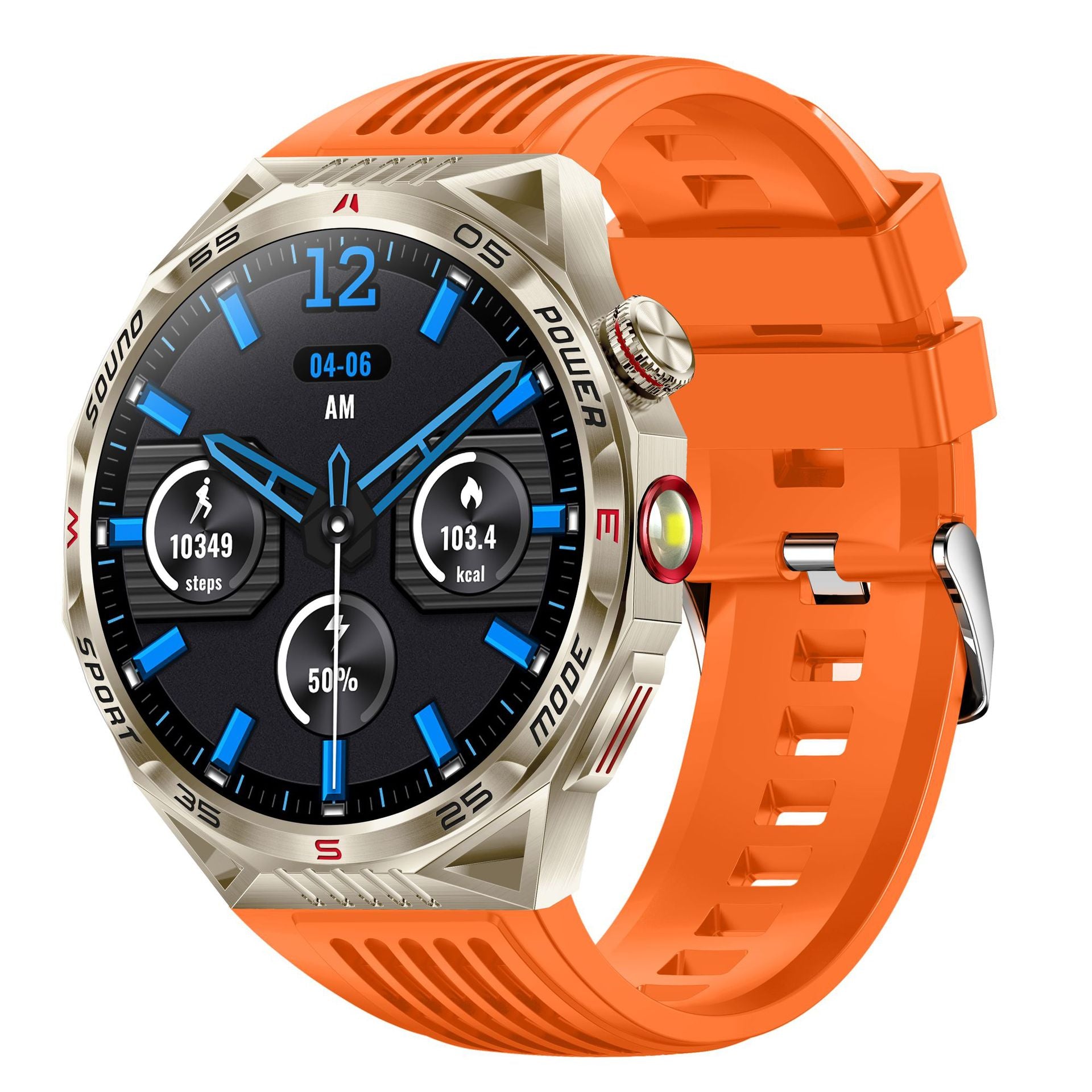 HT28Smart Watch Bluetooth Call True Heart Rate Step Sleep Breathing Training Deep Waterproof Flashlight Sports