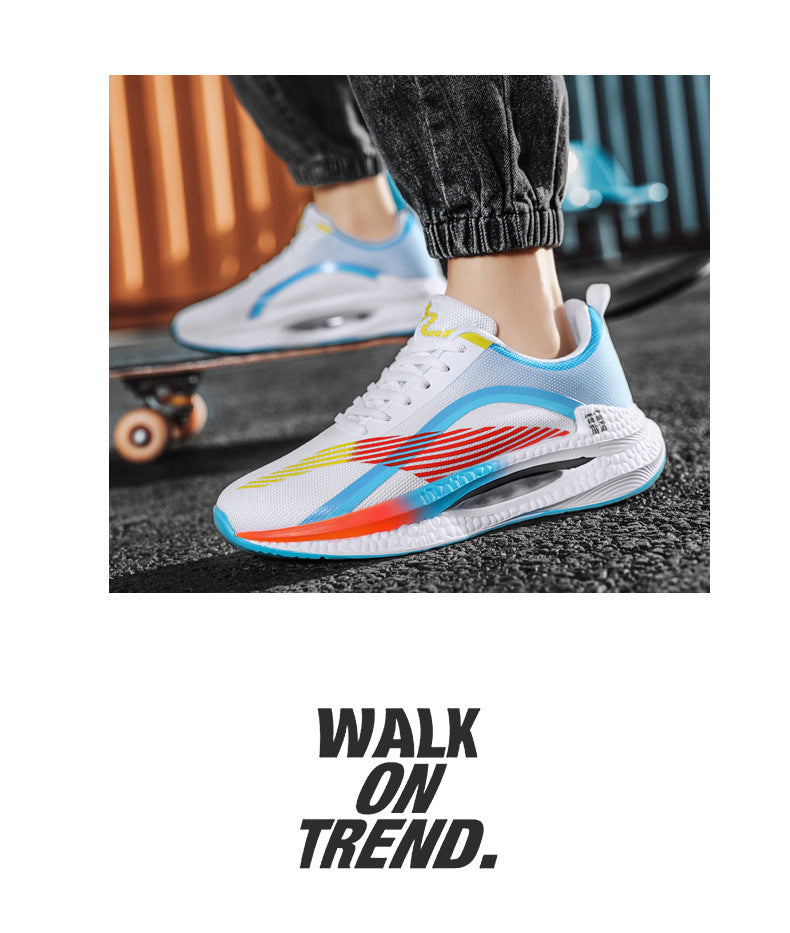 2025Spring Sports Shoes Jueying Men's Casual Mesh Breathable Cushion Rebound Lightweight Running Shoes Breathable Comfortable