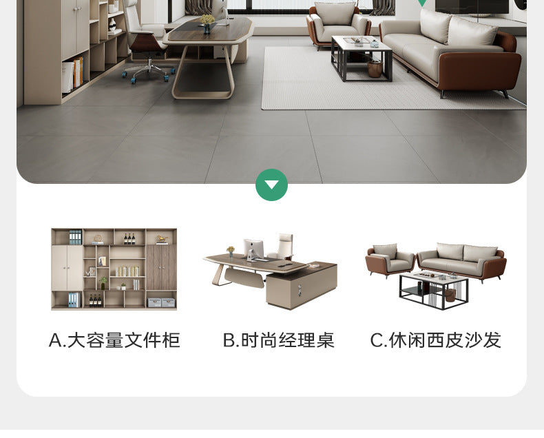 Office Desk Boss Desk Simple Modern Executive Desk Office Desk Office Chair Set Manager Desk President Desk