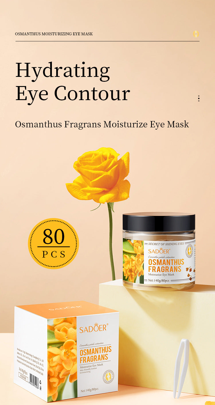 Full English Golden Osmanthus Eye Mask Patch SADOER Moisturizing and Hydrating to Reduce Dark Circles  Foreign Trade Live Wholesale