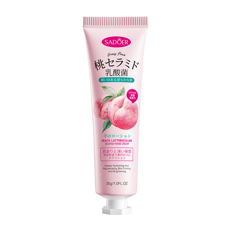 Peach Lactobacillus Hand Cream SADOER Nourishing Autumn and Winter Anti-Dry Crack Hand Cream Cross-Border Foreign Trade Wholesale