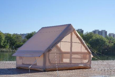 6㎡Camp Single Layer Inflatable Tent Outdoor Camping Rainproof Family Camping3-4Rooftop Tent for Camping and Home Use