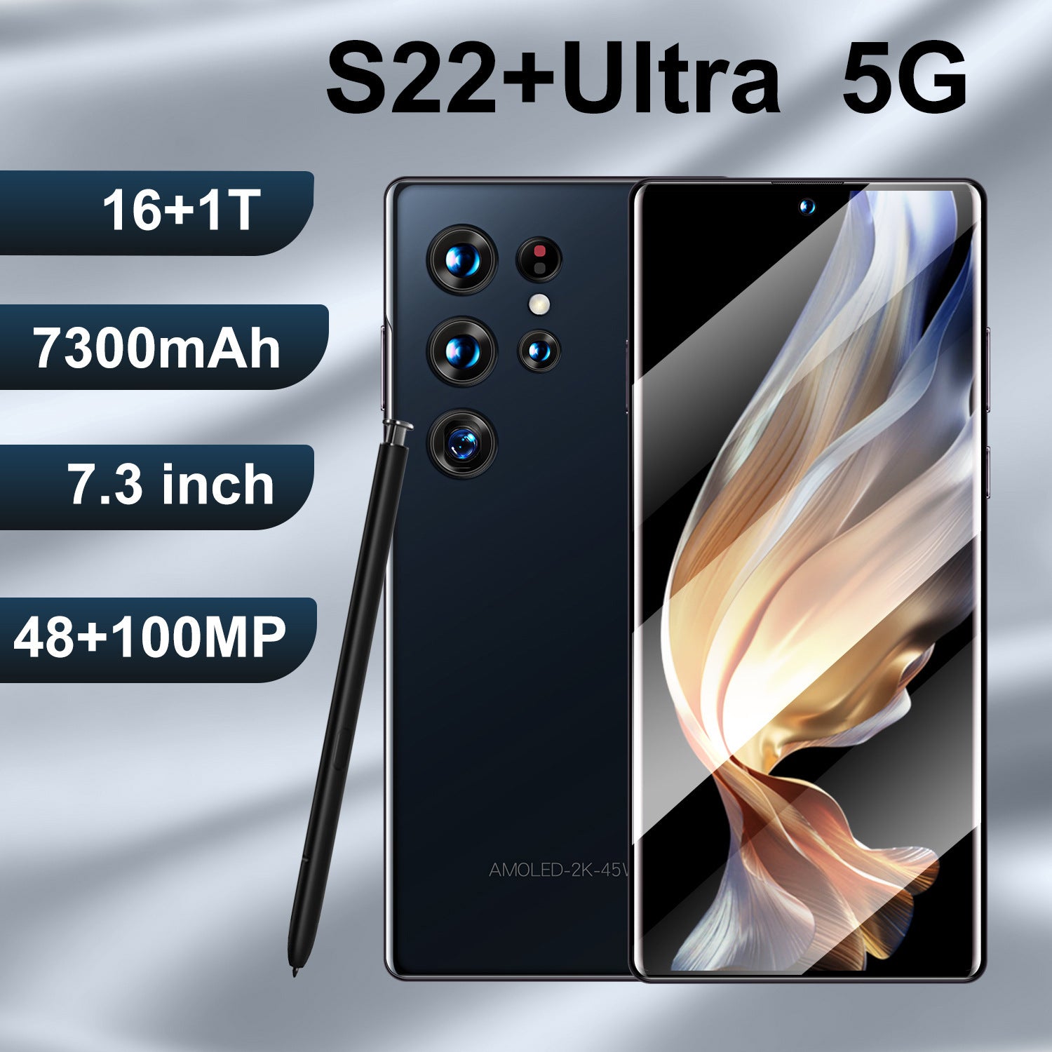 Exclusively available worldwide S22+UItre In-stock Mobile Phones16+1T Large Memory Intelligent Wholesale Large Memory Flagship
