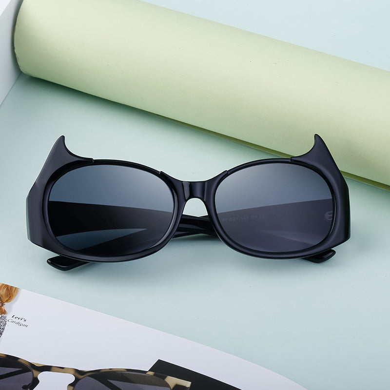 Personality Y2K Cat Eye Sunglasses Women's European and American New Trendy ins Street Style Sunglasses for Men Wholesale