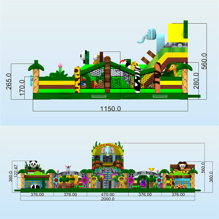 Internet Celebrity New Inflatable Large Castle Manufacturer Slide Trampoline Play Castle Outdoor Stall Inflatable Amusement Equipment