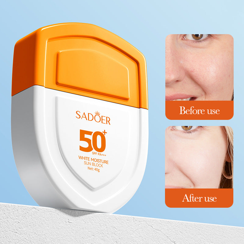 Sunscreen40g SADOER Lightweight Moisturizing Primer SPF50+Hydrating Clear Cross-Border Wholesale