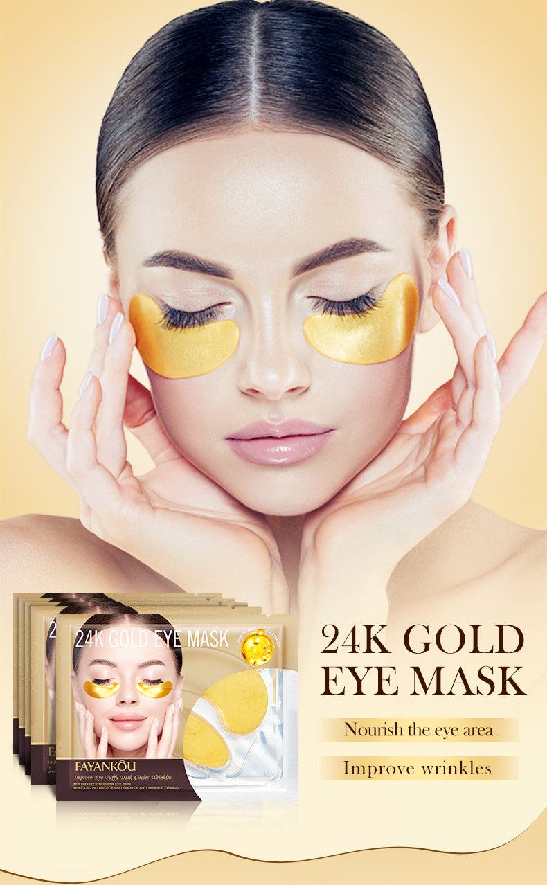 Eye Mask7.9g FAYANKOU24K Golden Aloe Vera Hydrating Nourishing Eye Mask Cross-Border Wholesale