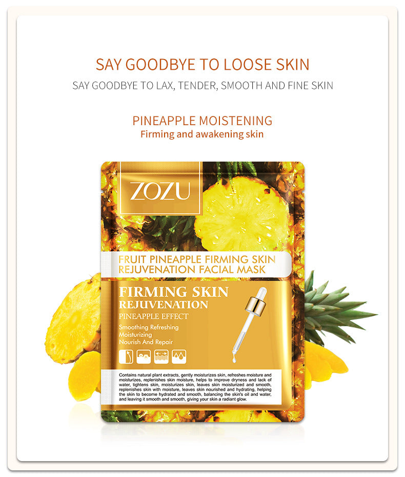 Cross-border Plant and Fruit Face Mask25g  Red Pomegranate Mango Oligopeptide Moisturizing Mask Export Manufacturer Wholesale