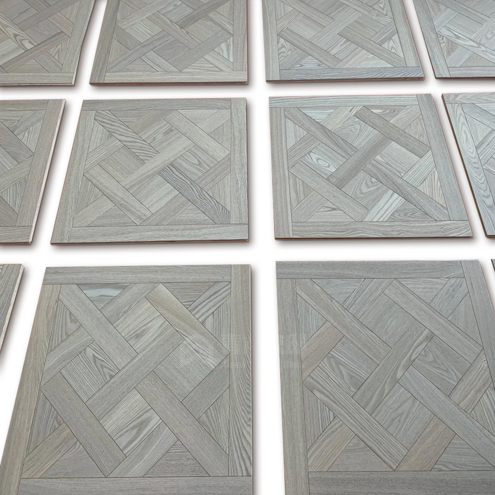 15mm Custom Square Manchurian Ash Parquet Flooring | Multi-Layer Engineered Waterproof Anti-Slip Outdoor Luxury Apartments