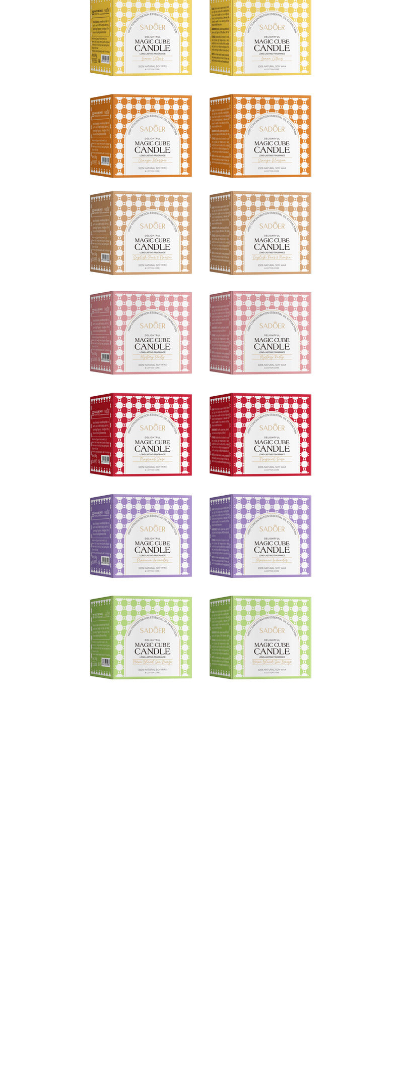 Aromatherapy Candle140g SADOER Celebration Holiday Party Birthday Candle Cross-Border Foreign Trade Wholesale