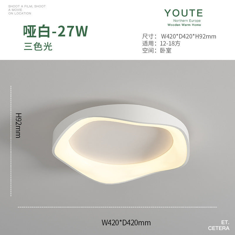 Modern Minimalist Nordic Light Luxury Bedroom Lamp Japanese Style Solid Wood Room Lamp Wabi-Sabi Style High-End Personality Ceiling Lamp