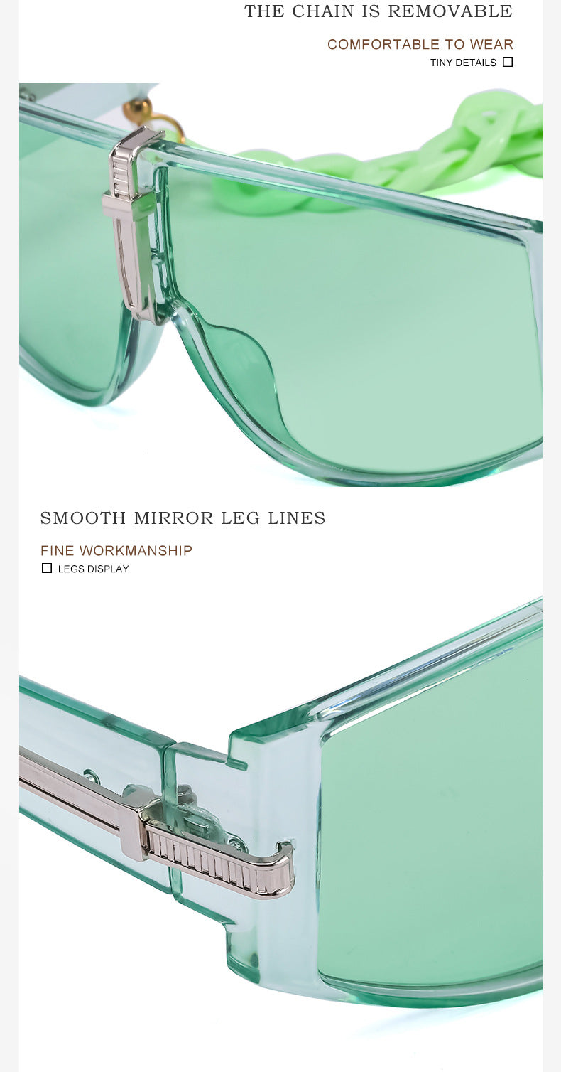 Sunglasses for Women Korean Style Chain Sunglasses Trendy sunglasses European and American Fashion Outdoor Street Style Glasses shade