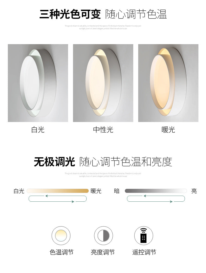 Nordic Bedroom Lamp Round Modern Simple Room Lamp Creative Living Room Lamp Home Elegant Iron Art led Ceiling Lamp