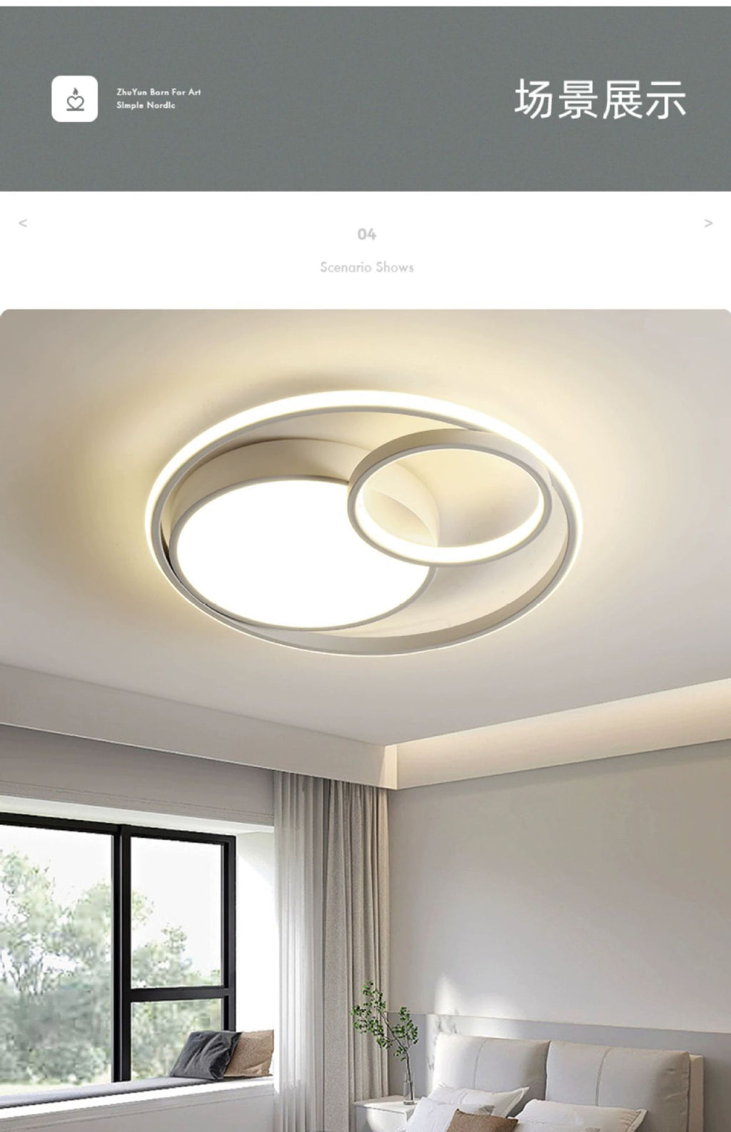 Bedroom Lamp Round Light Fixture LED Living Room Home Ceiling Light Fixture Simple Modern Cozy Romantic Creative Room Lamp