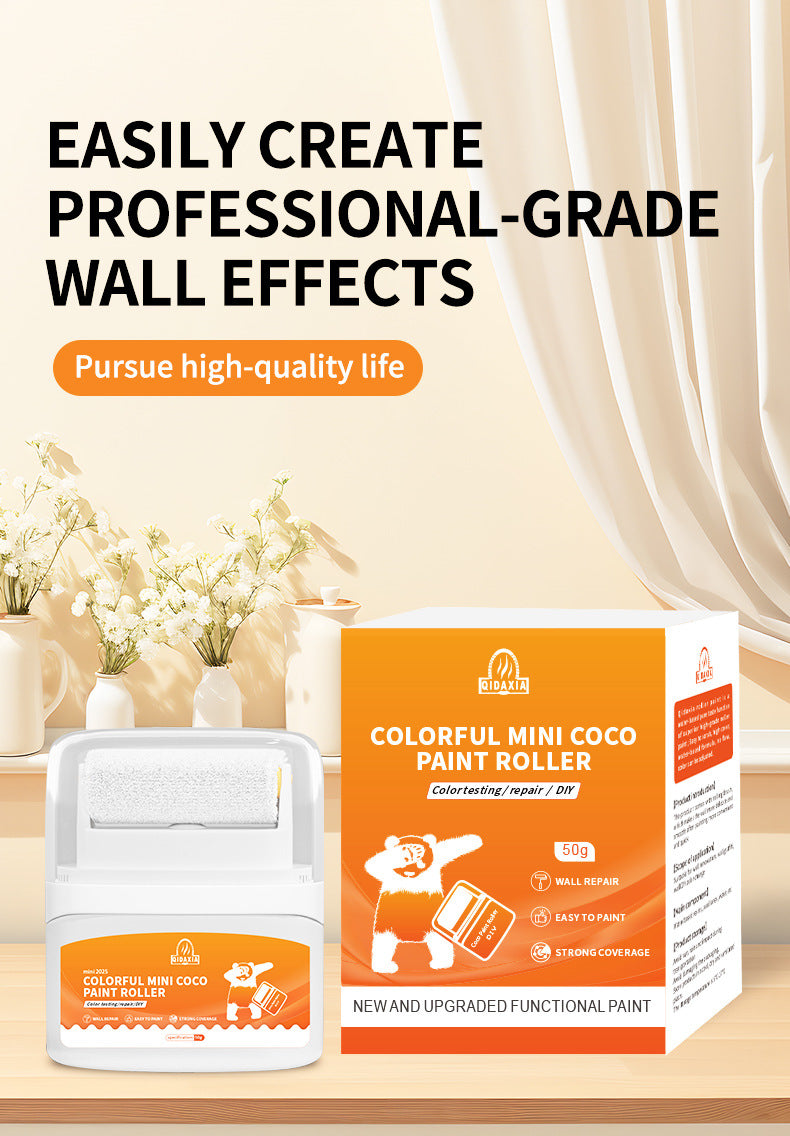 Panda Paint50Small Roller Brush Odorless Eco-Friendly Latex Paint Wall Repair Paint Graffiti Repair Paint Coco Paint Wall Renovation