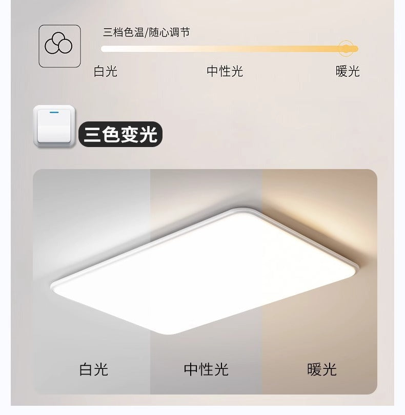Zhongshan Full Spectrum Eye Protection Living Room Lamp Seamless Ceiling Light Modern Simple Elegant Lighting Three-Color Whole House Combination