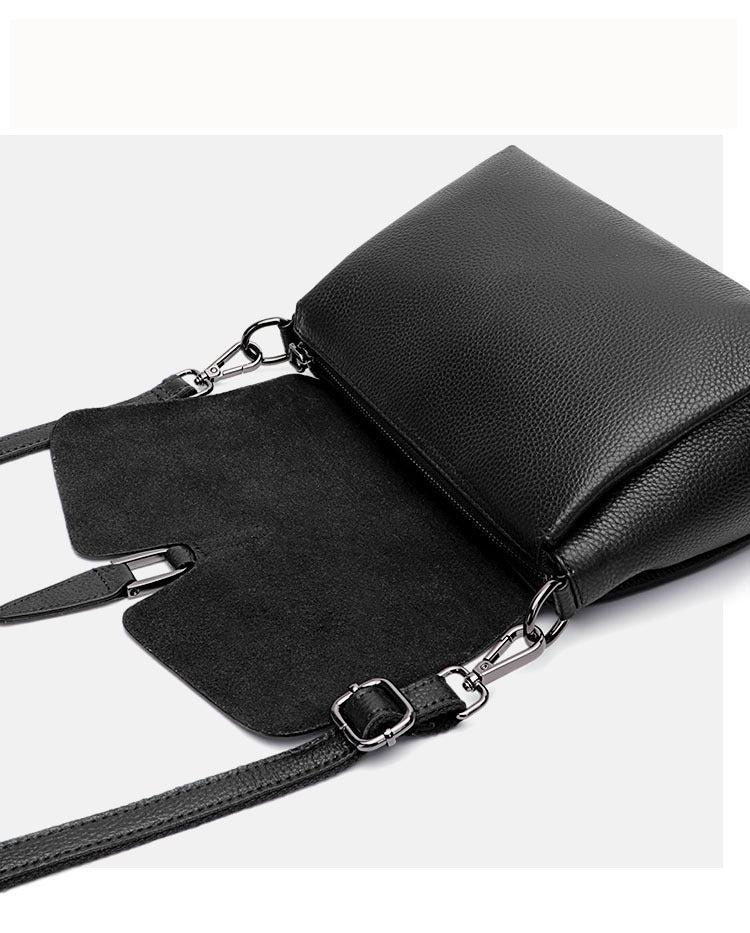 Women's Genuine Leather Bag for Middle-aged Moms, Large Capacity Soft Cowhide Underarm Bag, Single Shoulder Crossbody Bag, Shiling Bag, Spring New Model