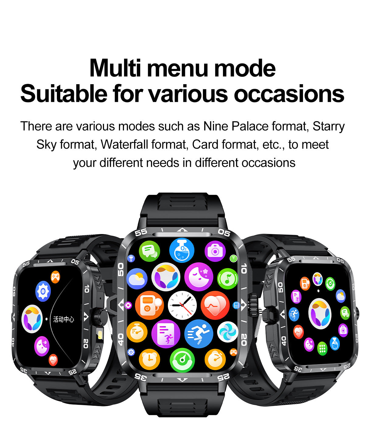 ZW59Smart Watch Bluetooth Call True Heart Rate Step Sleep Monitoring Blood Pressure Message Reminder Flashlight Sports