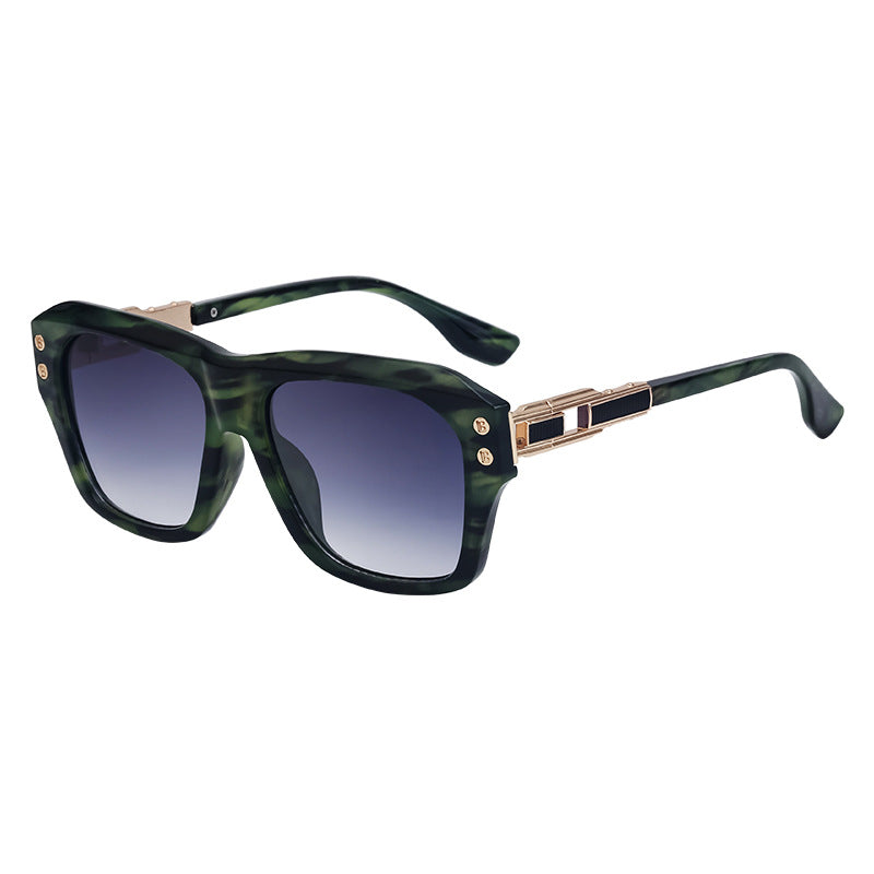 European and American Fashion Large Square Frame Sunglasses for Men High-end Sun Protection Sunglasses Men's Trendy Glasses sunglasses