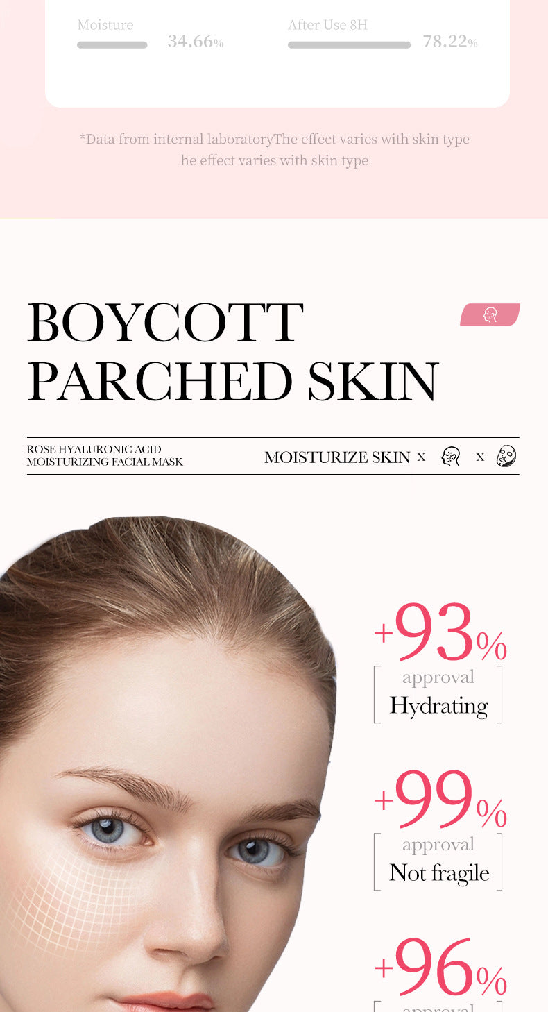 Rose Mask25g BIOAOUA Hyaluronic Acid Moisturizing Hydrating Tablets for Cross-Border Wholesale