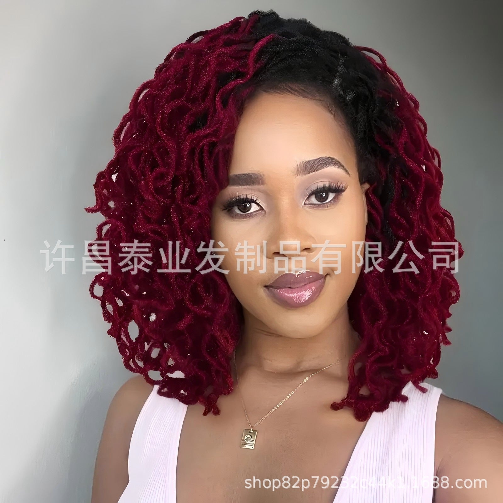 Cross-border Synthetic Hair Wigs European and American Style Small Curls Afro Braid Wig African Dirty Braids Crochet Hair Extensions Full lace Headgear