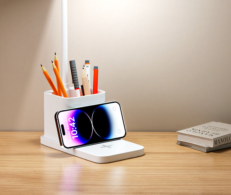 Custom Desk Lamp Study Eye Protection Dormitory Lamp Student Desk Rechargeable Children's Desktop Lamp Pen Holder Reading Lamp