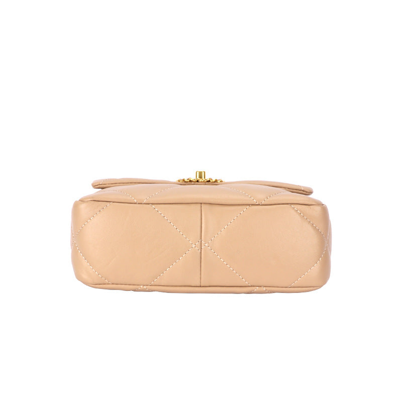 French Retro New Soft Elegant Sheepskin Shoulder Bag Clutch Trendy Fashion Chain Crossbody Women's Bag