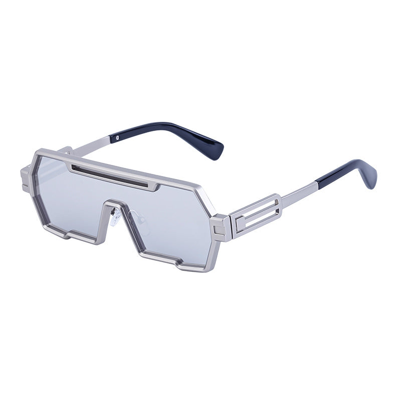 Vintage Sunglasses for Men, Steampunk Style, Irregular Sunglasses, High-End Driving Glasses, Sun Protection Integrated Glasses for Women