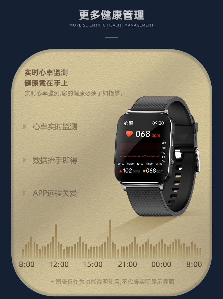 EP03Smart Watch24Hourly Real-Time Updates ECG ECG non-invasive blood sugar blood pressure oxygen monitoring smartwatch