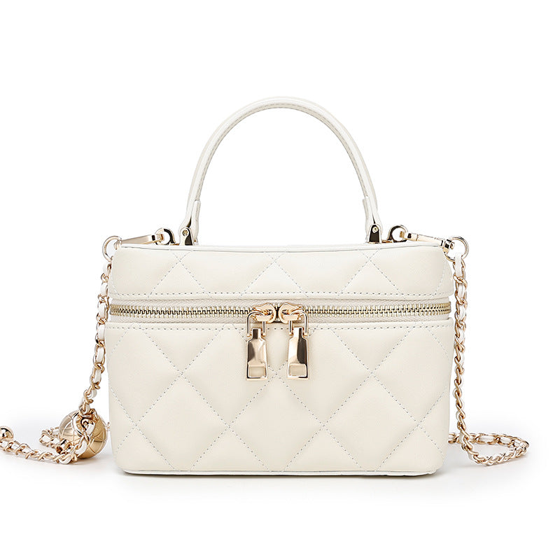 Korean Style Fashion Handbag for Women New Simple Embroidery Small Square Bag2024Spring and Summer Trendy Crossbody Bag