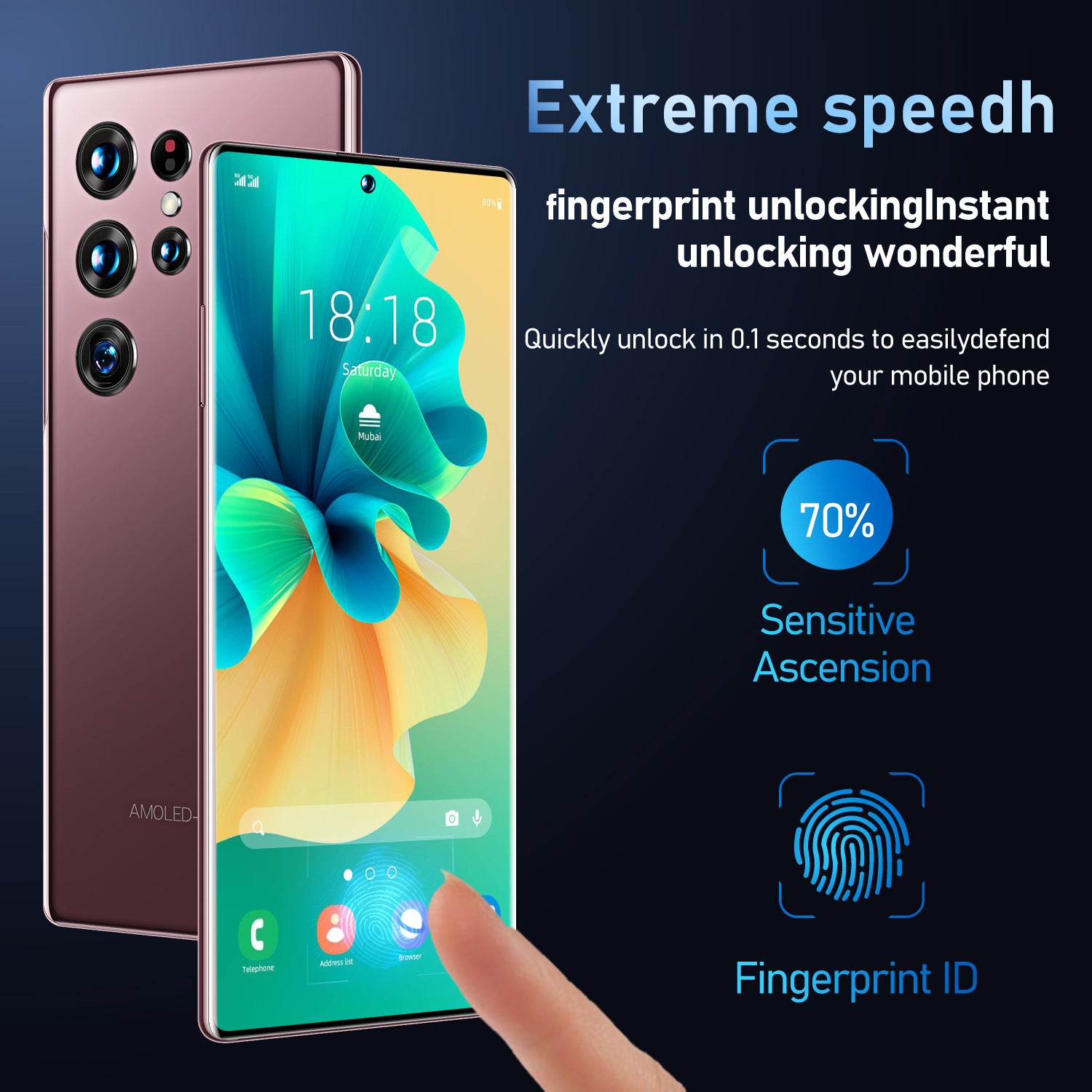 Popular S23+Ultra The phone is really..16+1T Large Memory Mobile Phone7.3High Definition Screen Factory Direct