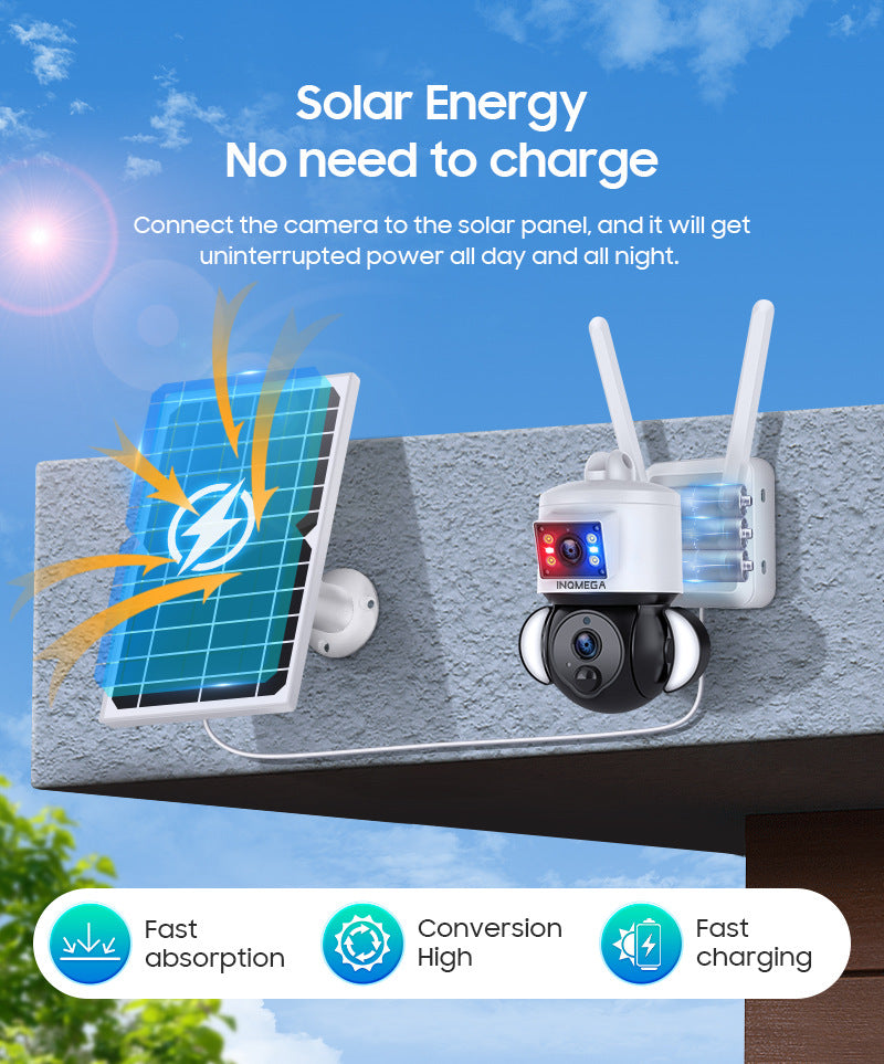 Private Model4G Solar-powered Camera600Wan Camera HD Outdoor Wireless WiFi Infrared Monitoring