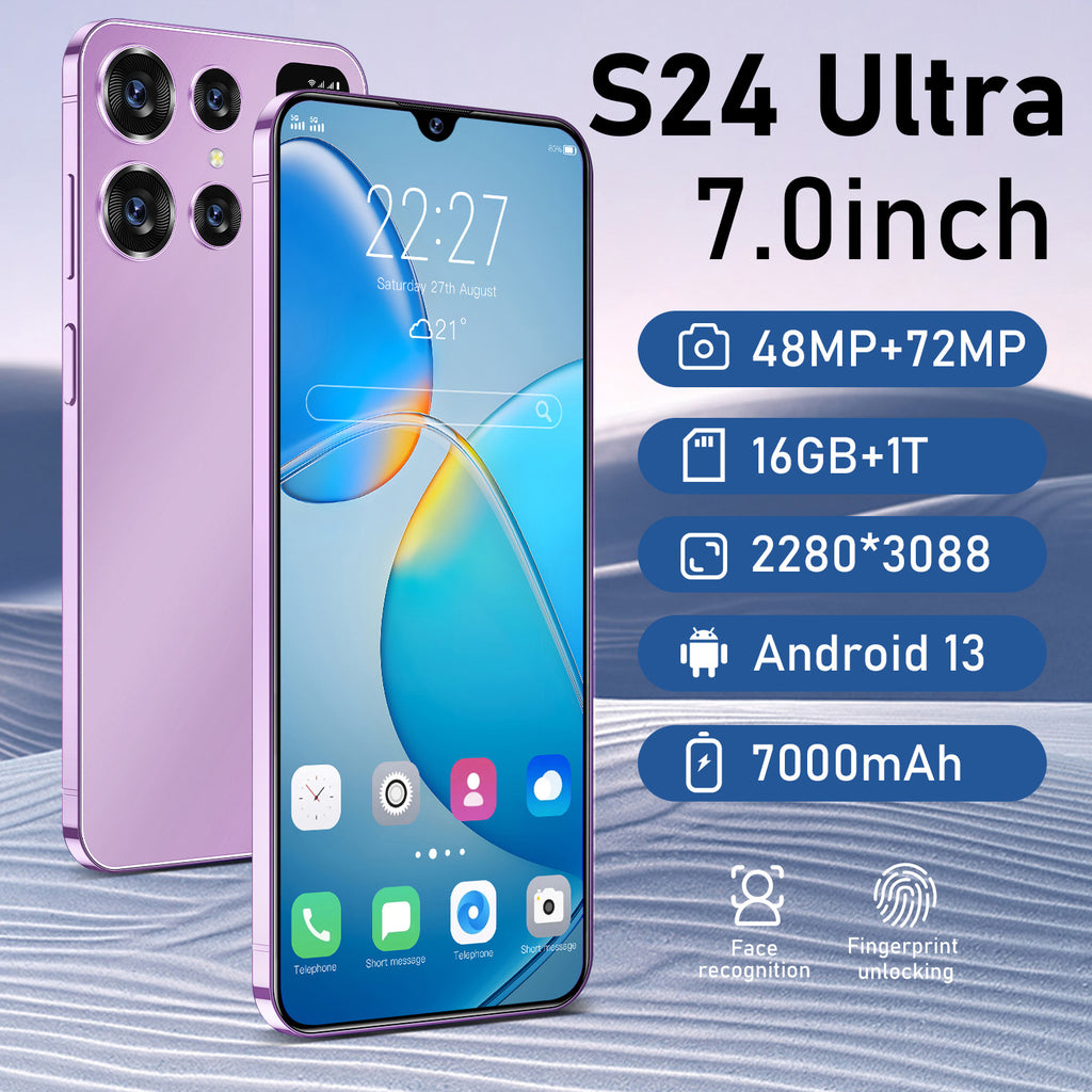 Android Phone S24New Smartphone7.3Inch Large Screen2+16G Android Smart Phone Wholesale