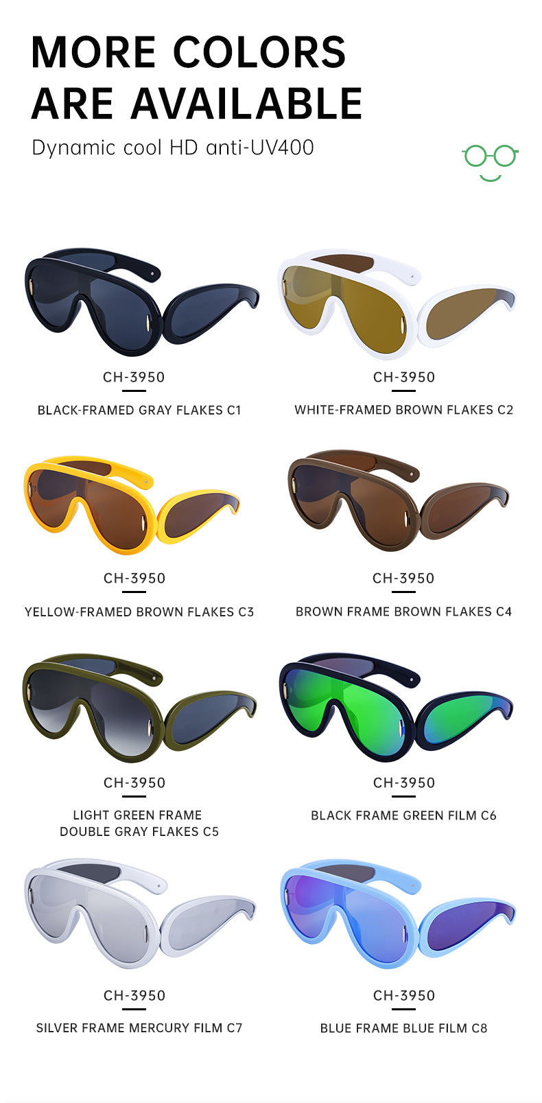 European and American Fashion One-piece Large Frame Sports Sunscreen Sunglasses Women's Trendy Sports Cycling Windproof Sunglasses Men's Glasses