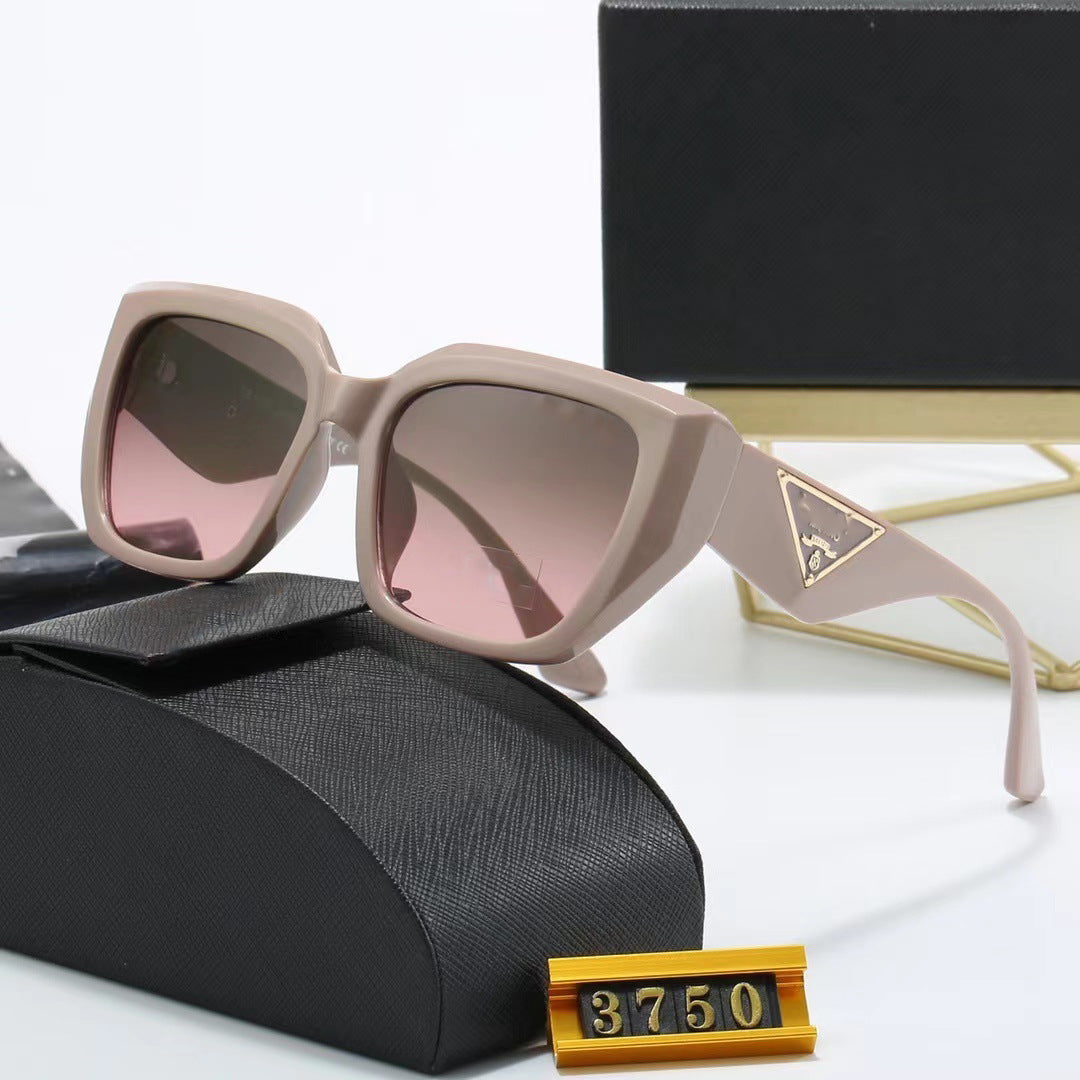 Fashionable European and American Style p Home casual UV protection sunglasses oval large frame glasses popular sunglasses