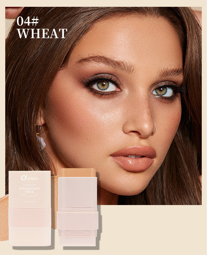 Cosmetic Non-Smudge Foundation Double-Ended Rotating Concealer Long-Lasting Waterproof Sweat Sponge Brush Head Cream Foundation