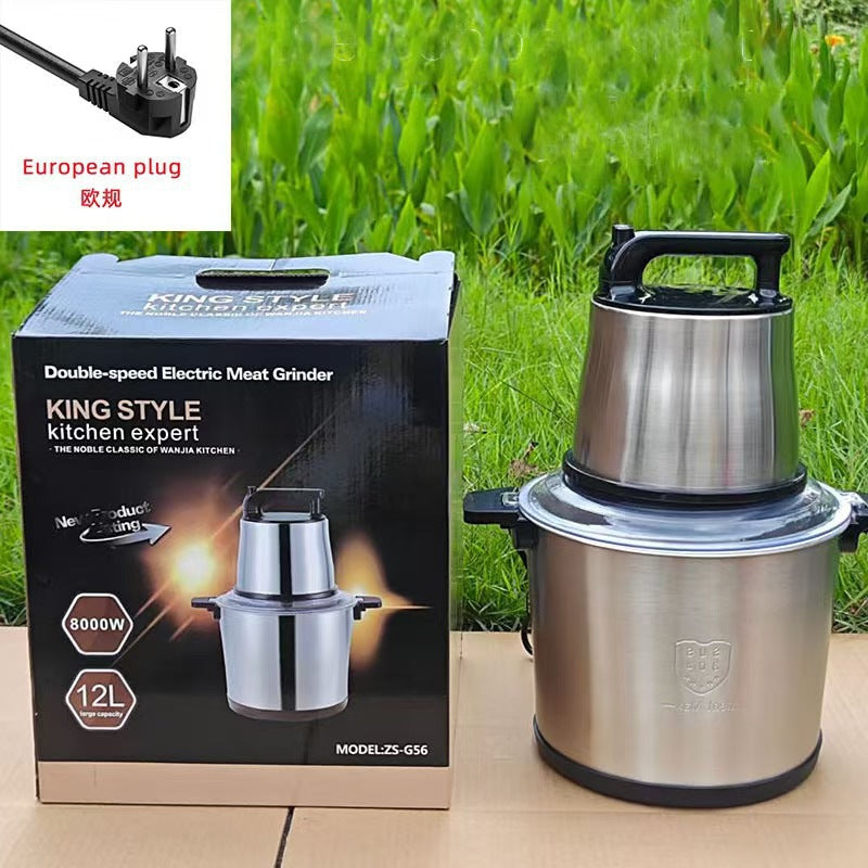 Fufumachine15L Meat Grinder Vegetable Chopper Garlic Press Multi-Functional Stainless Steel Blender Baby Food Processor