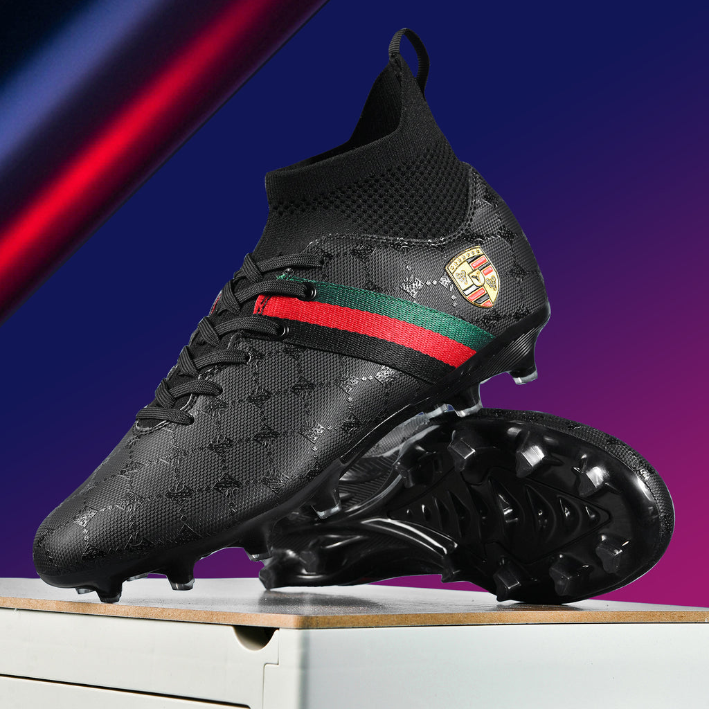 Hot-selling High-top Soccer Shoes tf Artificial Grass with Broken Nails AG Nail Leather Foot Men's and Women's Children's Youth Student Training Shoes