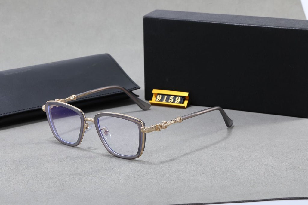 2024New Style Non-Prescription Glasses Fashionable Versatile Enhance Temperament Simple Yet High-End European and American Style9159