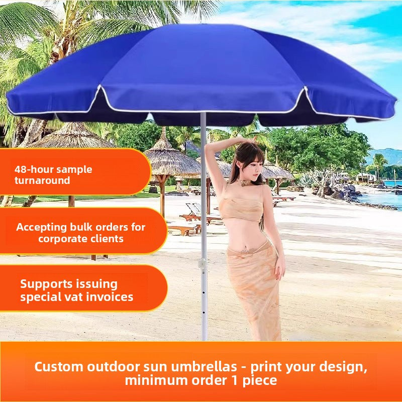 Custom Advertising logo Large Sun Umbrella Stall Sunshade Umbrella Courtyard Sun Protection Rain Umbrella Outdoor Stall Commercial Large Umbrella