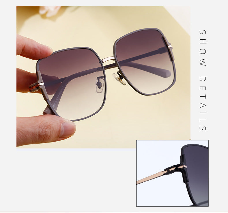 2025New European and American Fashion Square Frame Polarized Sunglasses for Women High-end Outdoor Sun Protection Sunglasses Wholesale
