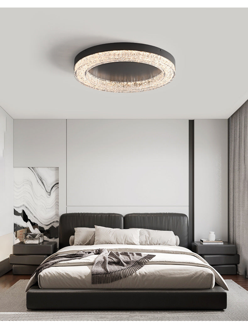 Italian Minimalist Master Bedroom Light led Resin Ceiling Lamp Modern Minimalist High-End Light Luxury Crystal Ice Crack Living Room Lamp