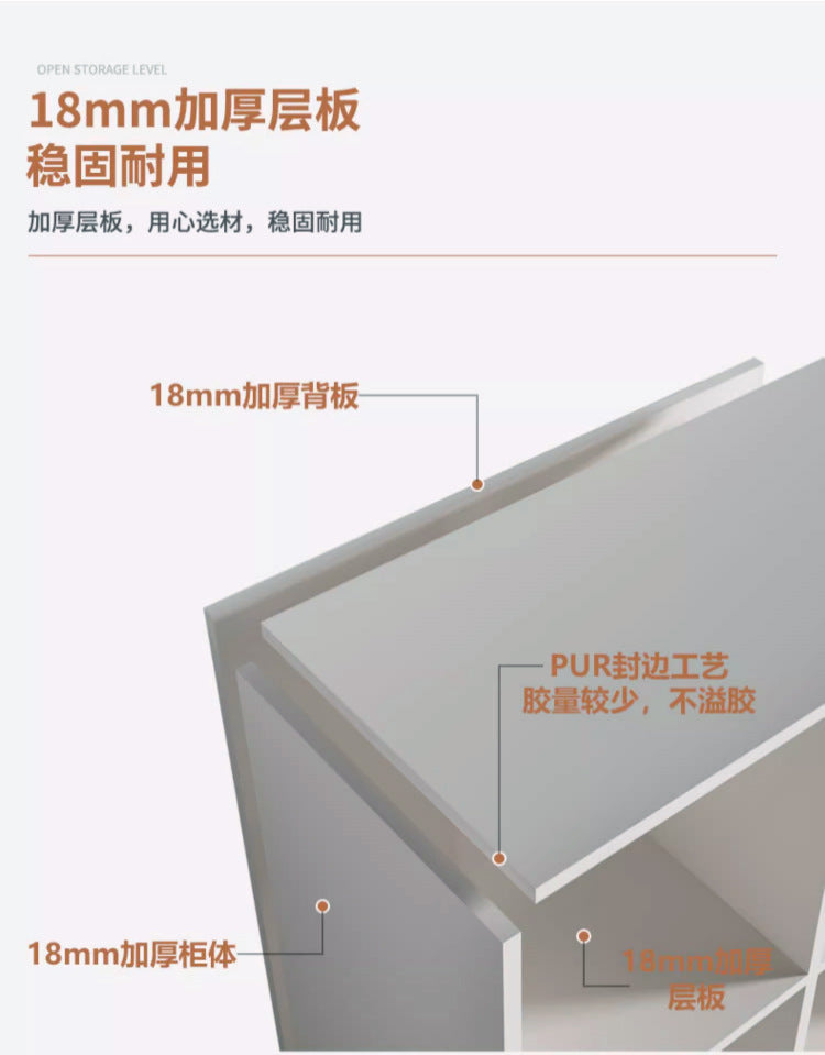 Custom Entryway Wall-Mounted Shoe Cabinet Home Doorway Entryway Cabinet Integrated Entryway with Door Cream Solid Wood High Cabinet