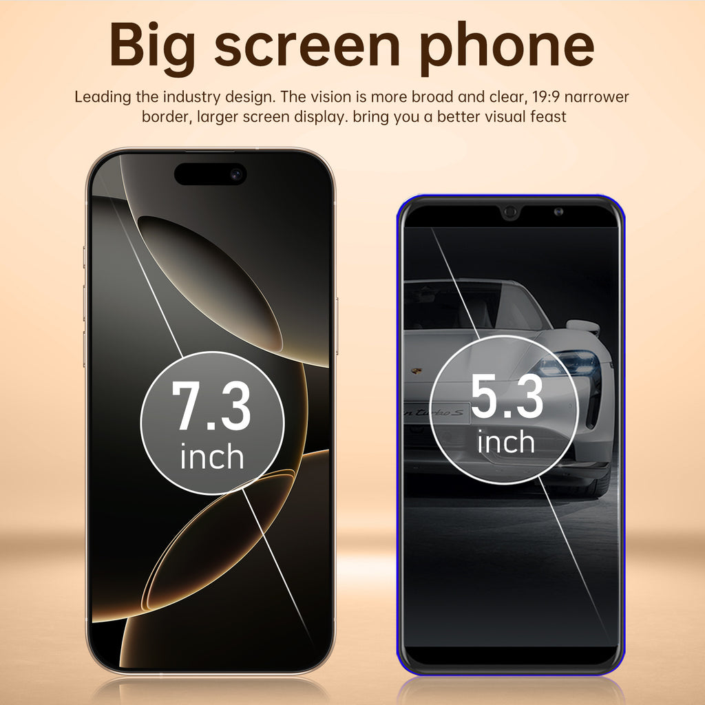 2025New i16Pro Max Android7.3inch smartphone16+1T Source Factory AliExpress Hot Sale