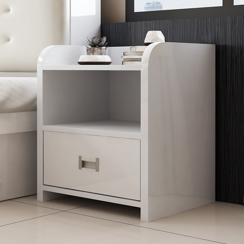 Economical Simple Modern Mini Cabinet Bedroom Bedside Storage Cabinet with Drawers Panel Bedside Table