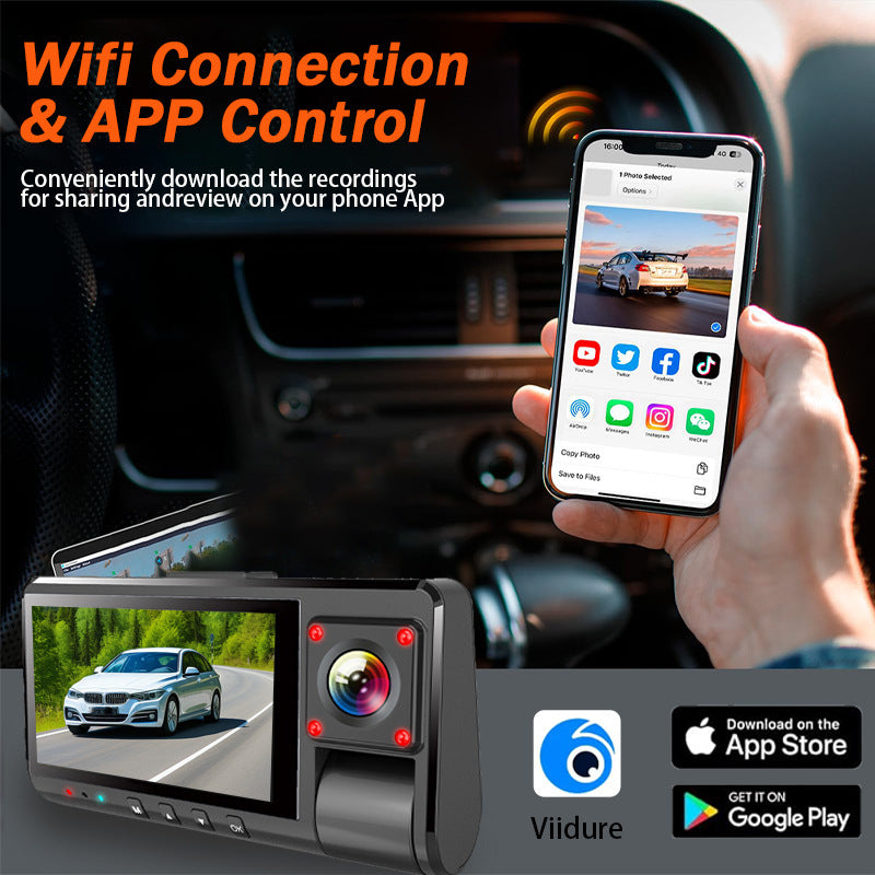 Sanlu Driving Recorder New Model3Touchscreen WIFI Vehicle-Mounted Surveillance Night Vision1080P Hd Camera