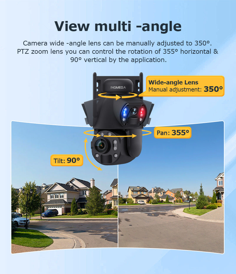 4G Solar Camera Smart HD Laser Night Vision Dual Lens36Optical Zoom Surveillance Intelligent Monitoring