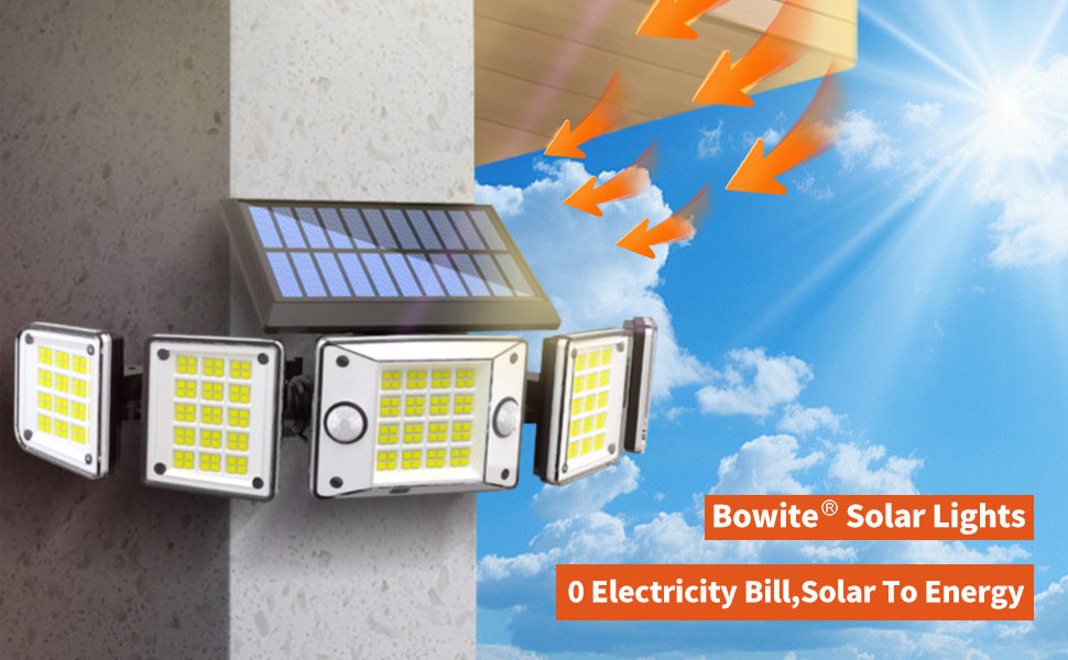 New solar outdoor garden light waterproof LED Wall Lamp Human Body Sensing Garden Lamp with Remote Control